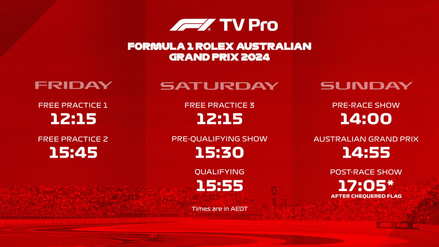 How to stream the Formula 1 2024 Australian Grand Prix on F1 TV Pro Formula 1
